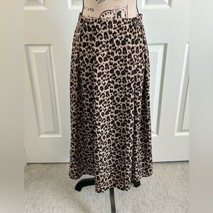 Shein Leopard Print Maxi Skirt small